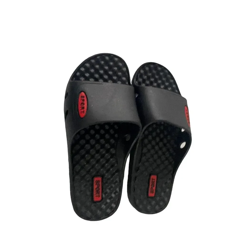 Shocked Boy's Size Large 1-3 Slides Water‎ Black Sandals